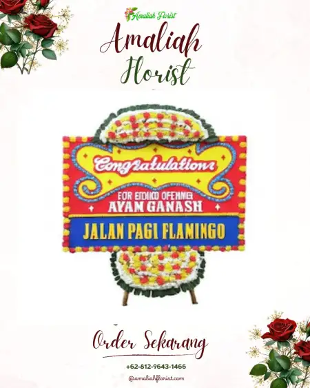 Sewa Papan Bunga Kemiri Muka